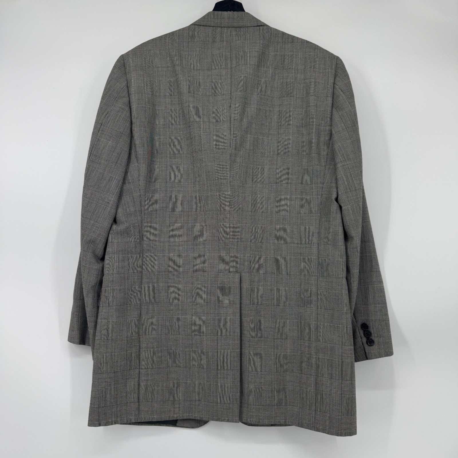 Vintage J Press Gray Glen Plaid 44l Three Button Blazer Sport Coat Made In Usa — image 3 of 8